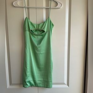 Oh Polly Green Cutout Mini Dress